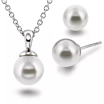 Pan Jewelry, Perle smykkesett i 925 sølv med perle