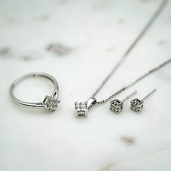 Bilde nummer 4 av Pan Jewelry, Diamantring i 585 hvitt gull 0,20 ct