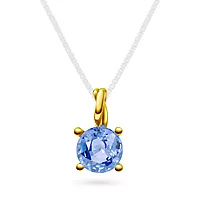 Pan Jewelry Drops, Anheng i 585 gult gull med syntetisk Akvamarin