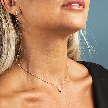 Bilde nummer 2 av Pan Jewelry, Anheng i 585 gult gull med blå zirkonia