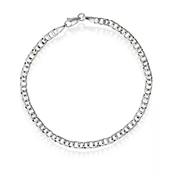 Armbånd i 585 hvitt gull, 19 cm