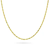Pan Jewelry, Singapore kjede i 925 forgylt sølv, 50 cm