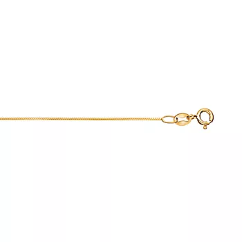 Pan Jewelry, Åttekantet slangekjede i forgylt 925 sølv 0,7 mm, 38-80 cm
