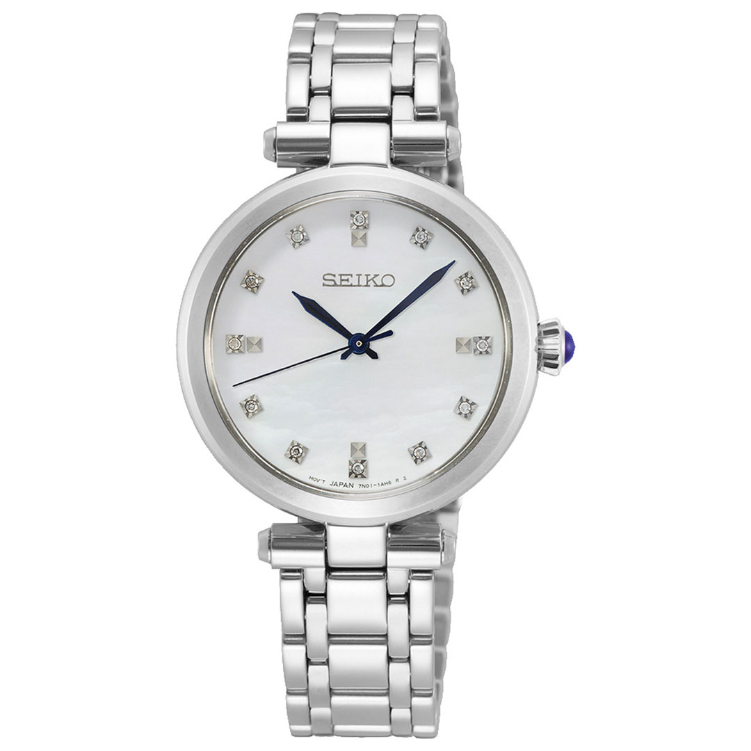 Seiko, Basic dameklokke med diamanter og stållenke