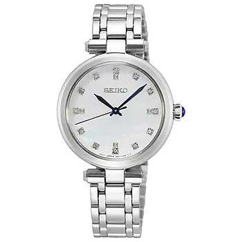 Seiko, Basic dameklokke med diamanter og stållenke