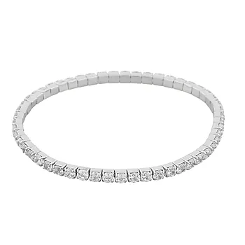 Snö of Sweden, Meadow armbånd i forsølvet messing med hvite zirkonia, M/L