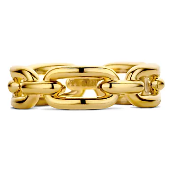 Bilde nummer 2 av Ti Sento, Chain ring i forgylt 925 sølv