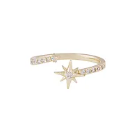 Stellaris ring i forgylt messing med stjerne