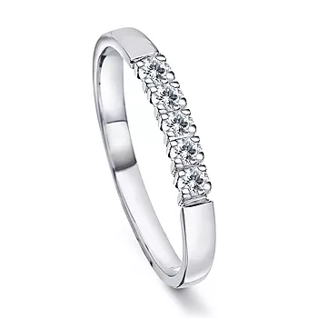 Pan Jewelry, Angelica alliansering i 585 hvitt gull med diamanter 0,35 ct WSI