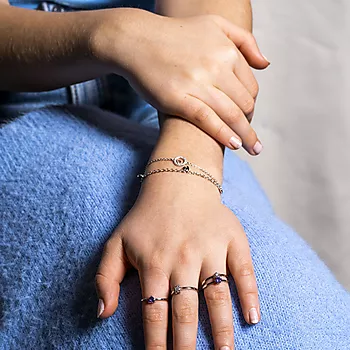 Bilde nummer 2 av Prins&Prinsesse, Armbånd til barn i 925 sølv med hjerter
