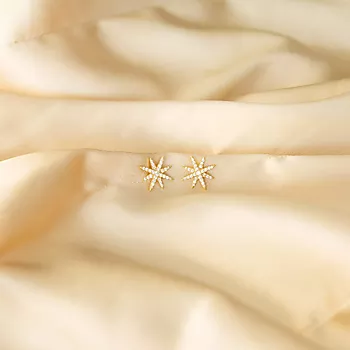 Bilde nummer 2 av Janne Formoe by Pan Jewelry, Øredobber i forgylt sølv med zirkonia