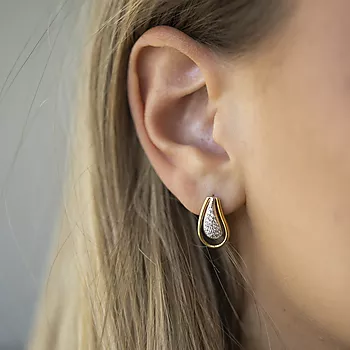 Bilde nummer 4 av Pan Jewelry, Øredobber i 925 forgylt sølv med zirkonia