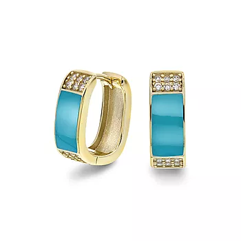 Pan Jewelry, Emanuella øreringer i 925 forgylt sølv med zirkonia