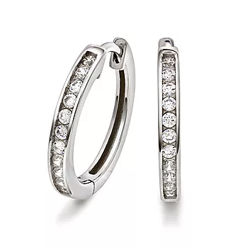 Pan Jewelry, Øreringer i 925 sølv med zirkonia