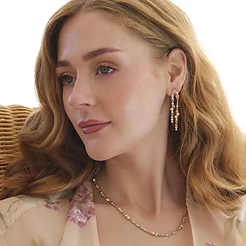 Bilde nummer 2 av Sweet Droplets øredobber i forgylt messing med krystall