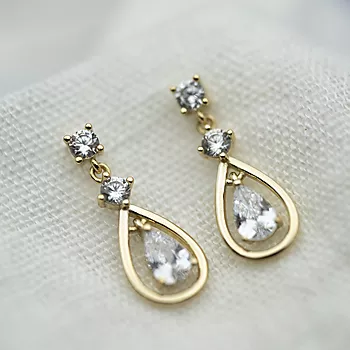 Bilde nummer 4 av Pan Jewelry, Øredobber i 925 forgylt sølv med zirkonia