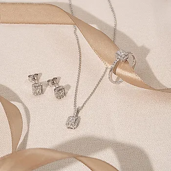 Bilde nummer 4 av Diamantanheng i 585 hvitt gull med 0,18 ct