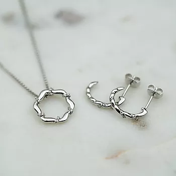 Bilde nummer 4 av Pan Jewelry, Anheng i 585 hvitt gull med diamanter 0,03 ct og sirkel