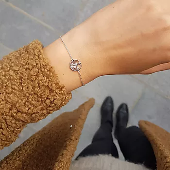 Bilde nummer 2 av Pan Jewelry, Armbånd i 925 sølv med zirkonia og livets tre