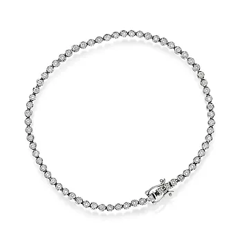 Cathinka tennisarmbånd i 585 hvitt gull med diamanter 0,20 ct