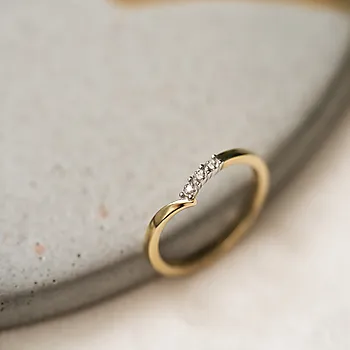 Bilde nummer 4 av Pan Jewelry, Ring i 585 gult gull med diamanter 0,02 ct