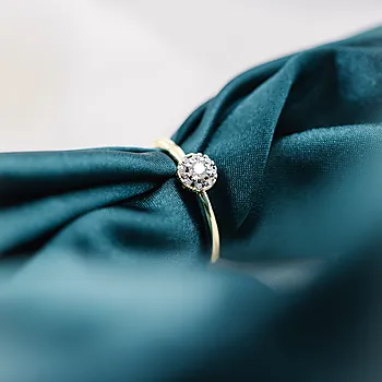 Bilde nummer 3 av Moments by Pan Jewelry, Diamantring Bliss i 585 gult gull 0,20 CT | 2 mm bredde
