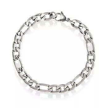 Figaro armbånd i stål, 21 cm