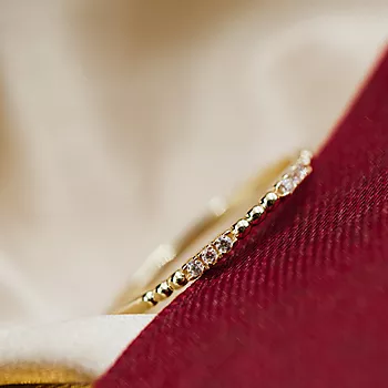 Bilde nummer 2 av Pan Jewelry, Ring i 925 forgylt sølv med zirkonia