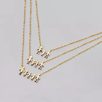 Bilde nummer 3 av Pan Jewelry, Familiesmykke med mor og sønn i 925 forgylt sølv