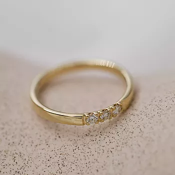 Bilde nummer 4 av Pan Jewelry, Lady alliansering i 585 gult gull med diamant 0,09 ct TWSI
