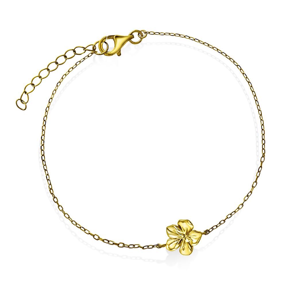 Blossom armbånd i 925 forgylt sølv