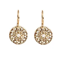 Solstice øredobber i forgylt messing med opal