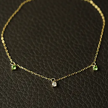 Bilde nummer 2 av Pan Jewelry, Ankelkjede i 925 forgylt med zirkonia, 25 cm