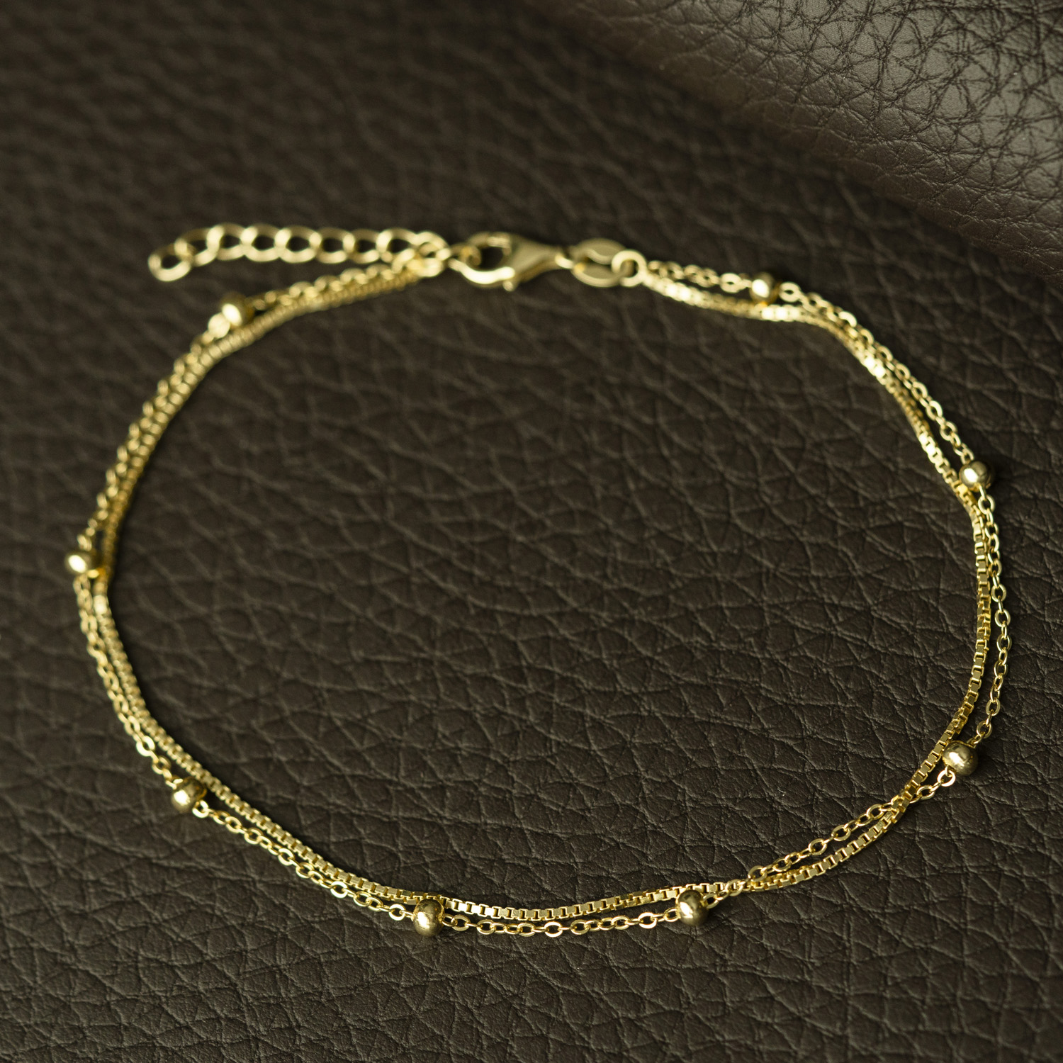 Bilde nummer 2 av Pan Jewelry, Ankelkjede i 925 forgylt sølv, 25 cm
