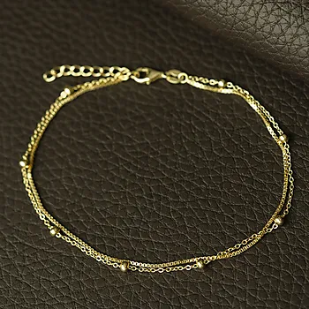 Bilde nummer 2 av Pan Jewelry, Ankelkjede i 925 forgylt sølv, 25 cm