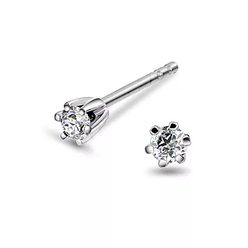 Olivia øredobber i 585 hvitt gull med diamant 0,10 ct