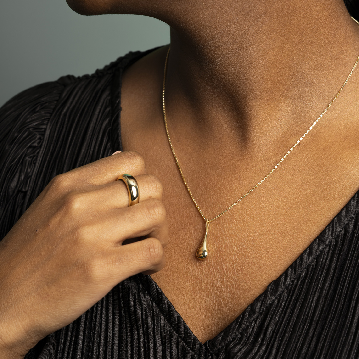 Bilde nummer 4 av Pan Jewelry, Dråpe smykke i 925 forgylt sølv