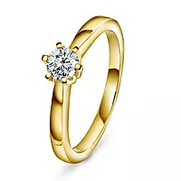 Olivia diamantring i 585 gult gull 0,30 ct