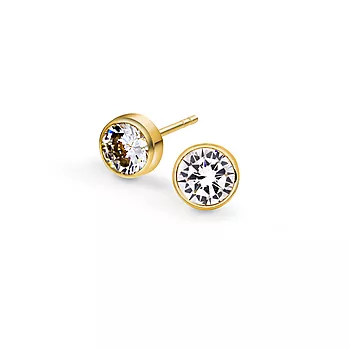 Pan Jewelry, Øredobber i 585 gult gull med zirkonia