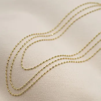 Bilde nummer 3 av Kjede i 925 forgylt sølv med kuler