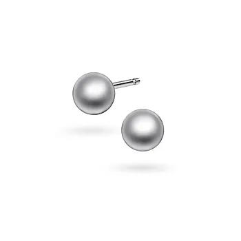 Øredobber i 925 sølv med kule, 4 mm