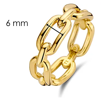 Bilde nummer 4 av Ti Sento, Chain ring i forgylt 925 sølv