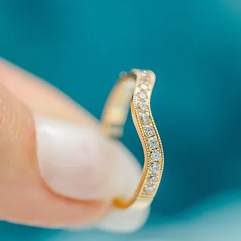 Bilde nummer 3 av Fairytale LAB diamantring i 585 gult gull 0,30 ct