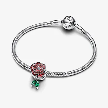 Bilde nummer 4 av Pandora Moments, Charms i 925 sølv med blinkende rose