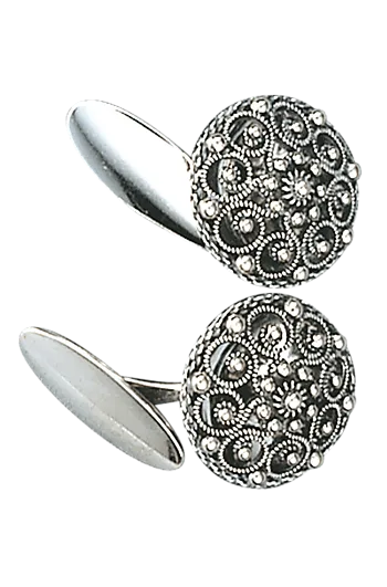 Bilde nummer 2 av Mansjettknapper i 830 oksidert sølv