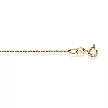 Pan Jewelry, Ankerkjede i roséforgylt 925 sølv 1 mm, 42-60 cm