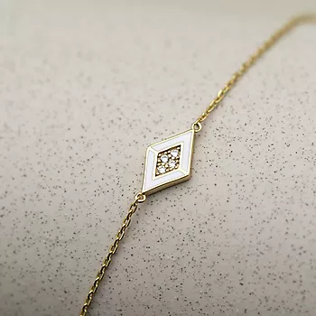 Bilde nummer 2 av Pan Jewelry, Armbånd i forgylt 925 sølv med zirkonia