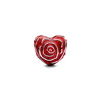 Pandora Moments, Charms i 925 sølv med rose hjerte