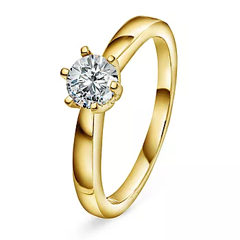 Olivia diamantring i 585 gult gull 0,50 ct TWSI2