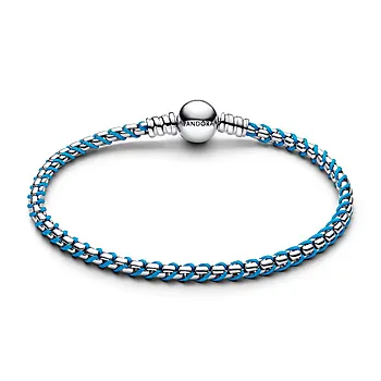 Bilde nummer 4 av Pandora Moments, Armbånd i 925 sølv med turkis tekstilsnor